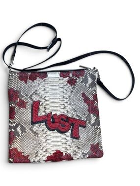 Elisabeth Weinstock Snakeskin Hand Painted Satchel Crossbody